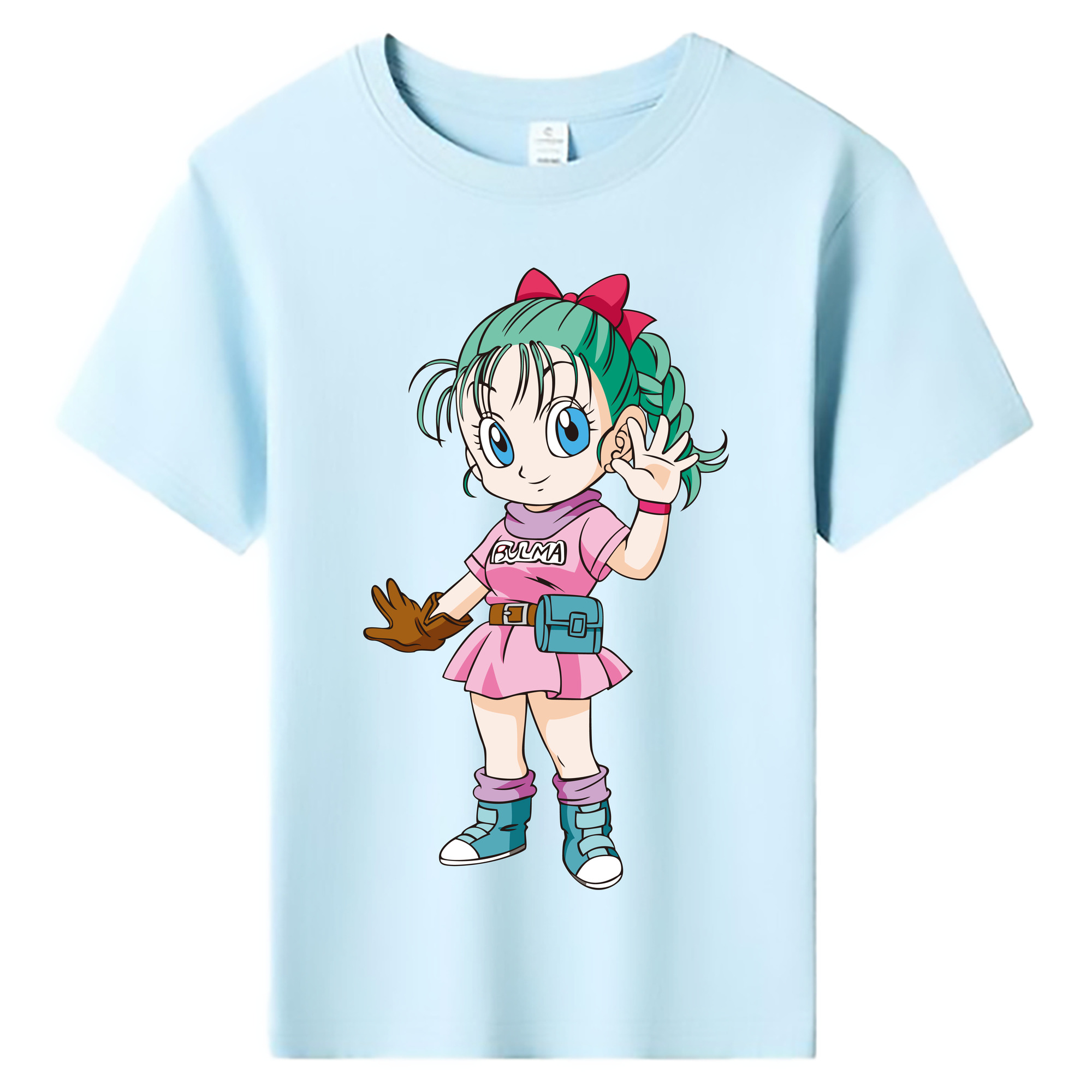 （画像用） ドラゴンボール ブルマ DRAGON BALL Bulma 綿100％キッズTシャツ（フロントプリント）